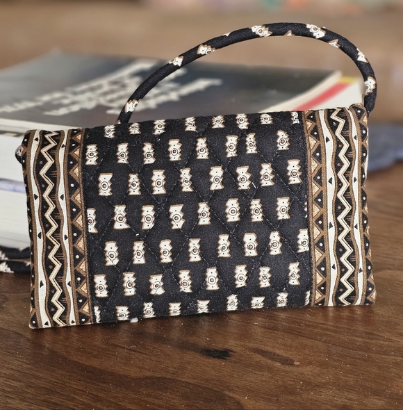 Vera Bradley Zebra Trifold Wallet With Strap - Picture 3 of 7